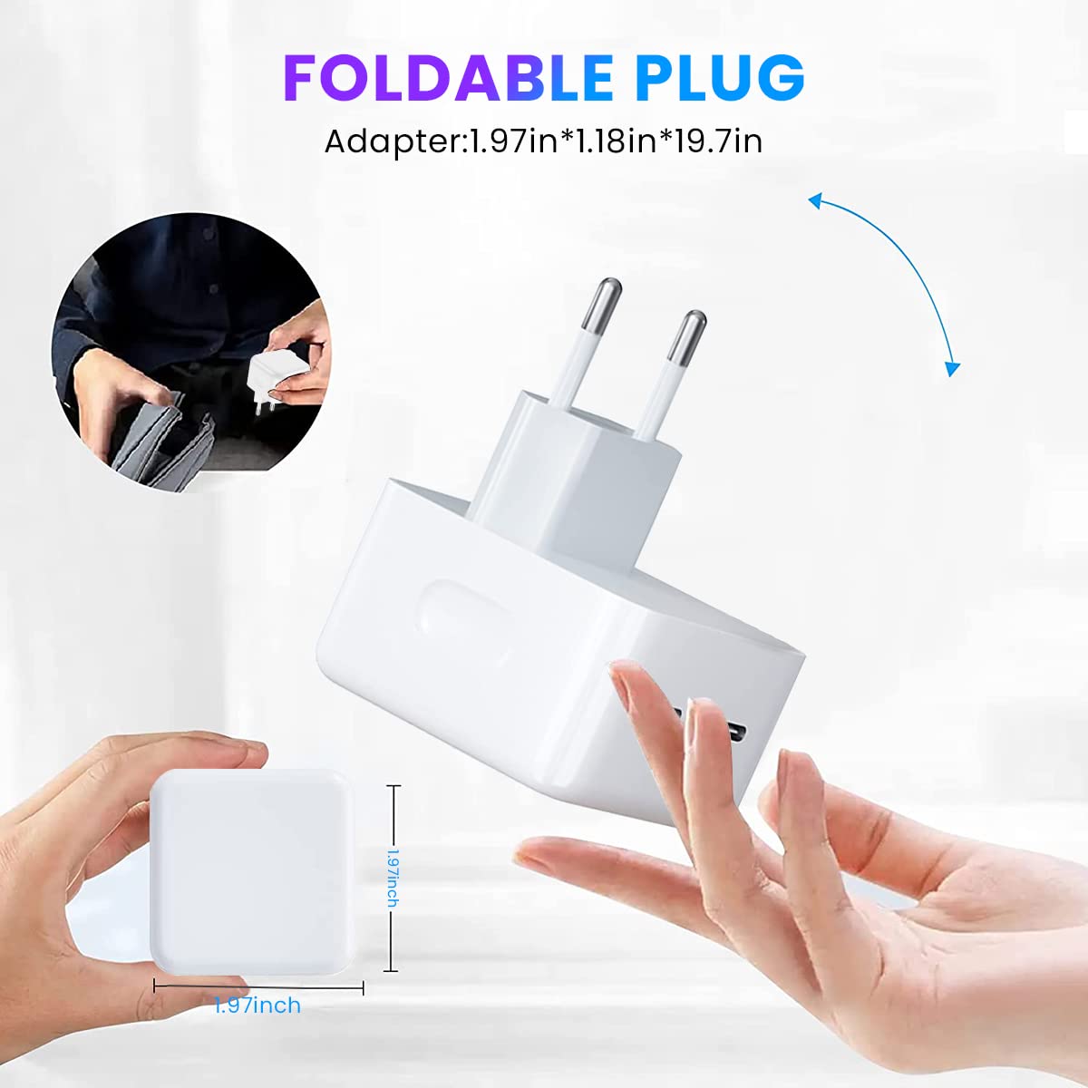 ZORBES Dual Port 35W Power Adapter Charger Adapter for iPhone 13 iPhone 14 Apple MFi Certified Dual USB C Power Adapter Charger Adapter with USB C to USB C & USB C to Lightning Cable ZORBES Dual Port 35W Power Adapter Charger Adapter for iPhone 13 iPhone 14 Apple MFi Certified Dual USB C Power Adapter Charger Adapter with USB C to USB C & USB C to Lightning Cable